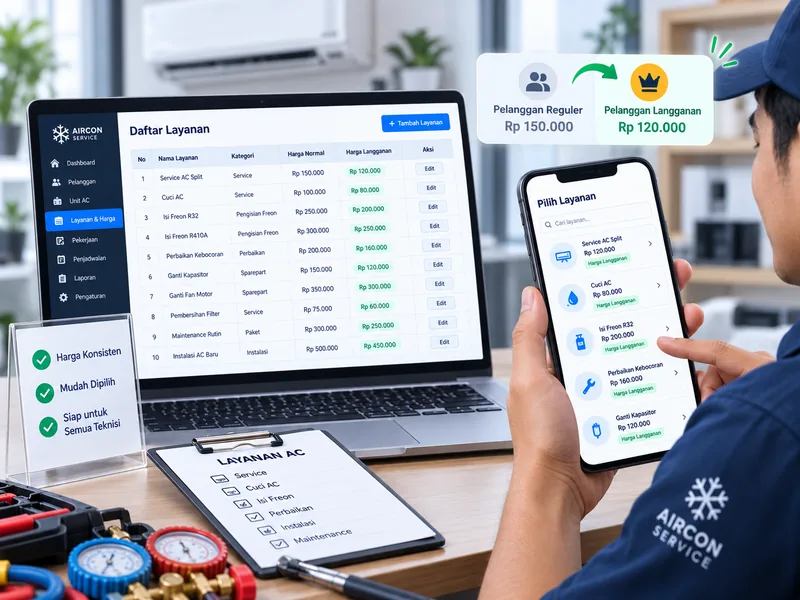 Daftar layanan & harga rapi